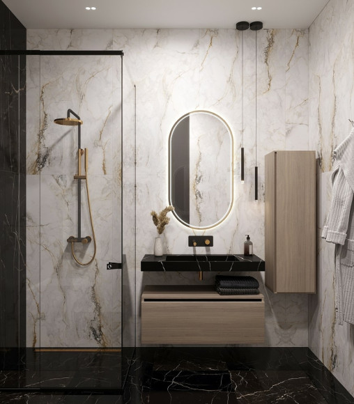 Раковина Boheme Armadi Art Flat 100 859-100-NM Черный мрамор