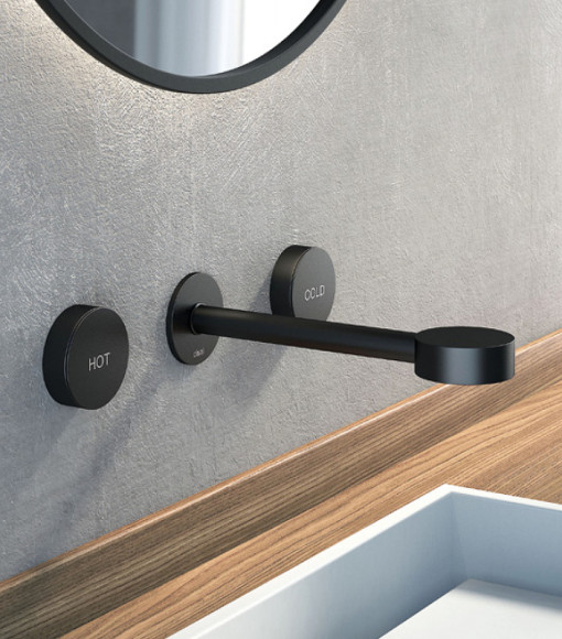 Смеситель для раковины Cisal Slim SM01351040 Черный матовый