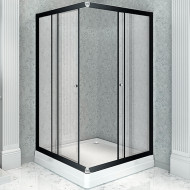 Душевой уголок Radomir Дрим 100x100 1-03-6-0-0-1190 профиль Черный стекло прозрачное