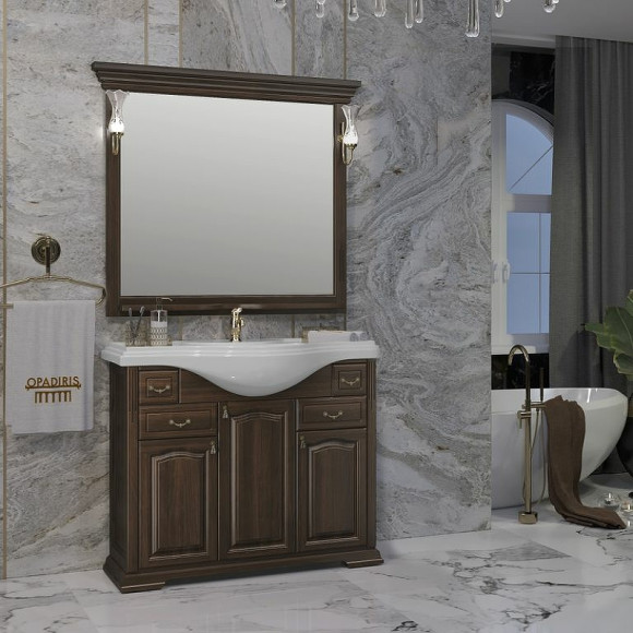 Зеркало Opadiris Риспекто 105 00-00007049 Орех антикварный с выключателем Зеркало Opadiris Риспекто 105 00-00007049 Орех антикварный с выключателем