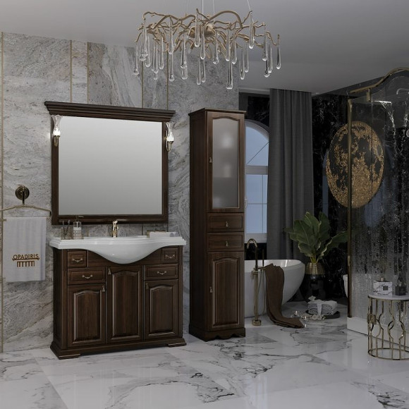 Зеркало Opadiris Риспекто 105 00-00007049 Орех антикварный с выключателем Зеркало Opadiris Риспекто 105 00-00007049 Орех антикварный с выключателем