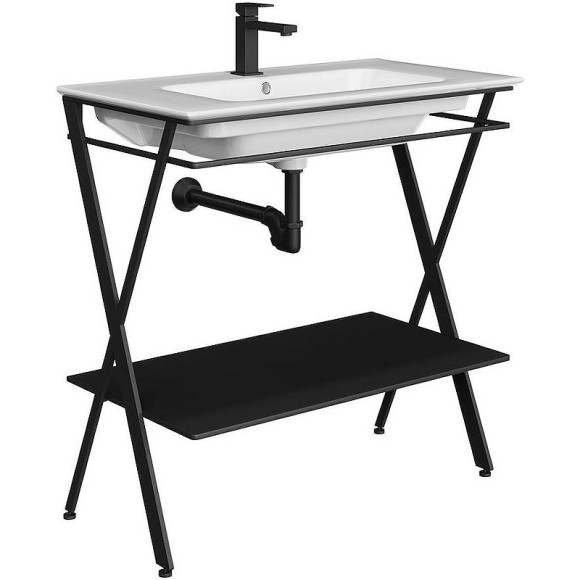 Консоль под раковину Kerama Marazzi Piano Next 85 PIA.N.85\BLK Черная матовая Консоль под раковину Kerama Marazzi Piano Next 85 PIA.N.85\BLK Черная матовая