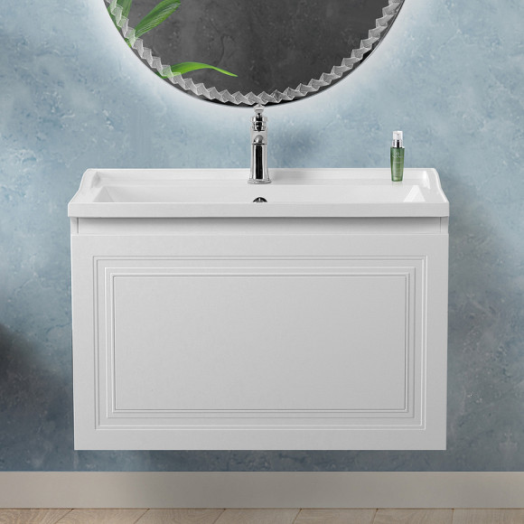 Тумба под раковину Cezares Giubileo 80 GIUBILEO-N-80-1C-SO-BL подвесная Bianco Opaco