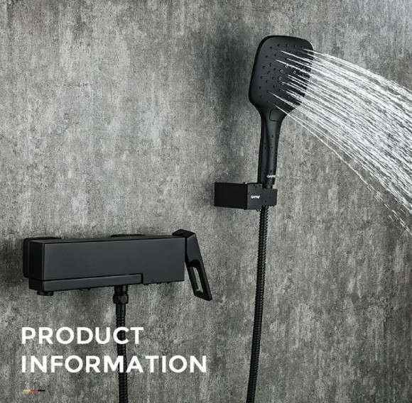 Смеситель для ванны Gappo G17-6 G3217-6 Черный матовый