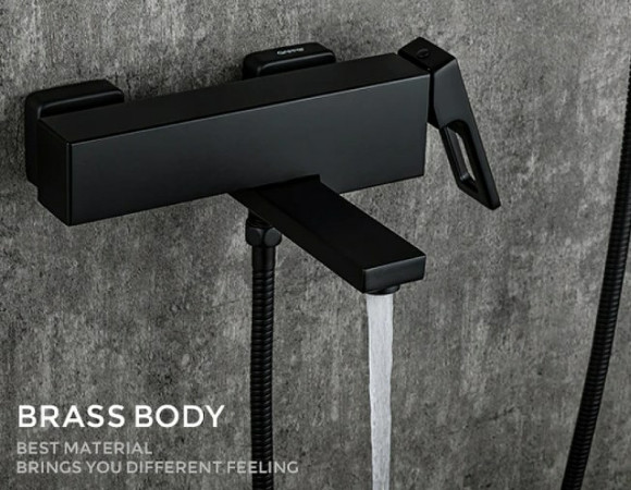 Смеситель для ванны Gappo G17-6 G3217-6 Черный матовый