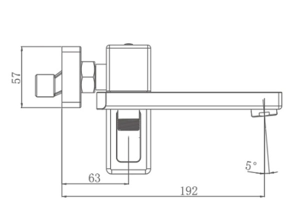 Смеситель для ванны Gappo G17-6 G3217-6 Черный матовый