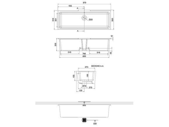 Раковина Scarabeo Gaia-Tech-Miky 87 8092 Белая