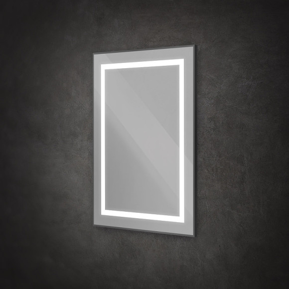 Зеркало BelBagno Kraft 50 SPC-KRAFT-500-800-SENS-NERO с подсветкой Черное с сенсорным выключателем Зеркало BelBagno Kraft 50 SPC-KRAFT-500-800-SENS-NERO с подсветкой Черное с сенсорным выключателем