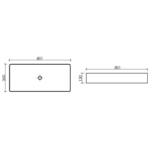 Раковина-чаша Ceramicanova Element 80 CN6072 Белая Раковина-чаша Ceramicanova Element 80 CN6072 Белая