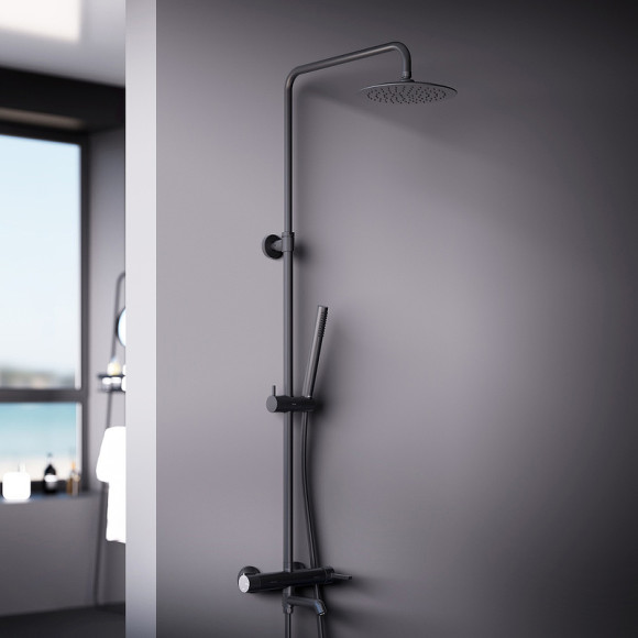 Душевая система Damixa Scandinavian Pure 936740300 Черная матовая Душевая система Damixa Scandinavian Pure 936740300 Черная матовая