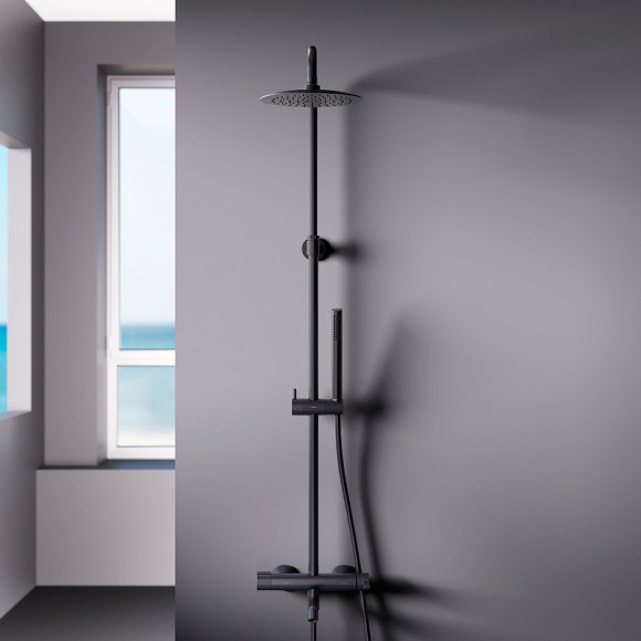 Душевая система Damixa Scandinavian Pure 936740300 Черная матовая Душевая система Damixa Scandinavian Pure 936740300 Черная матовая