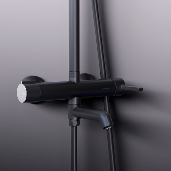 Душевая система Damixa Scandinavian Pure 936740300 Черная матовая Душевая система Damixa Scandinavian Pure 936740300 Черная матовая