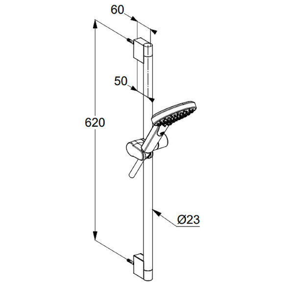 Душевой гарнитур Kludi Dive 6961005-00 Хром