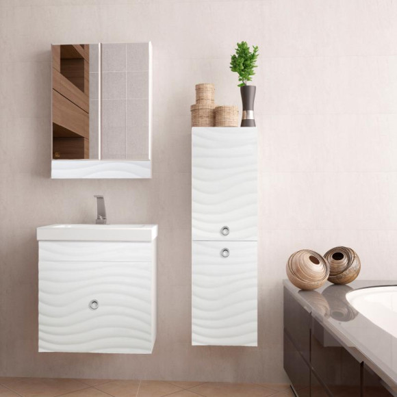 Зеркальный шкаф Style Line Вероника 60 Люкс Белый глянец Зеркальный шкаф Style Line Вероника 60 Люкс Белый глянец