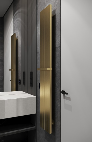 Электрический полотенцесушитель Boheme Flat 725-MG Золото матовое