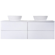 Тумба с раковиной Orange Otto 130 Ot-130TuMDF+B08-360W подвесная Белый глянец