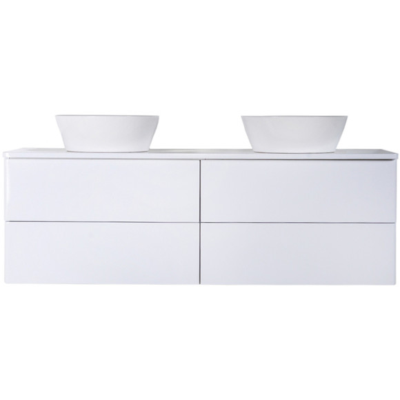 Тумба с раковиной Orange Otto 130 Ot-130TuMDF+B08-360W подвесная Белый глянец