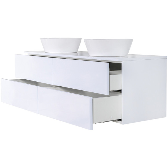 Тумба с раковиной Orange Otto 130 Ot-130TuMDF+B08-360W подвесная Белый глянец Тумба с раковиной Orange Otto 130 Ot-130TuMDF+B08-360W подвесная Белый глянец
