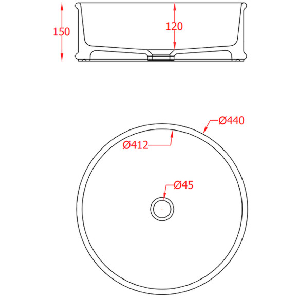 Раковина-чаша Artceram Atelier 44 ATL001 17 00 Черная матовая