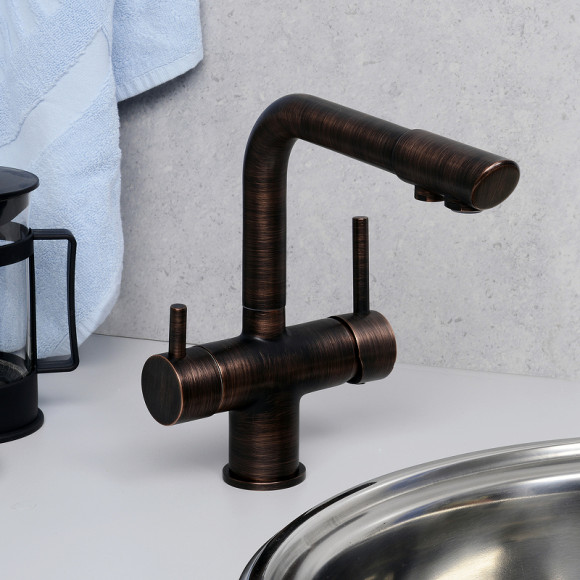 Смеситель для кухни WasserKRAFT A8047 Бронза темная Смеситель для кухни WasserKRAFT A8047 Бронза темная