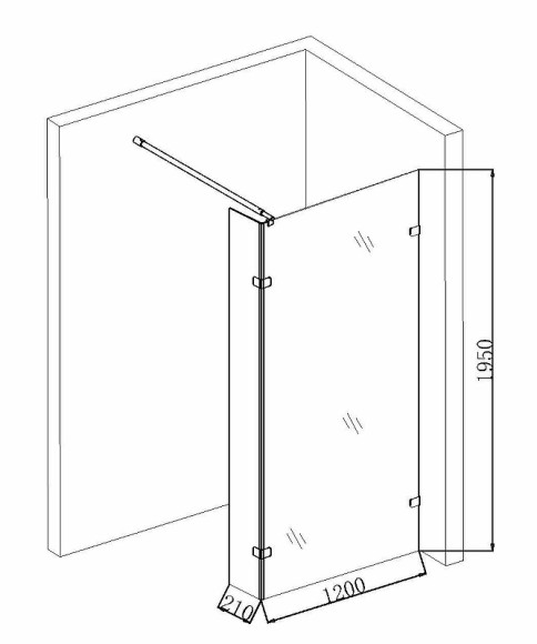 Душевая перегородка Niagara Nova 120 NG-662-12 профиль Хром стекло прозрачное Душевая перегородка Niagara Nova 120 NG-662-12 профиль Хром стекло прозрачное
