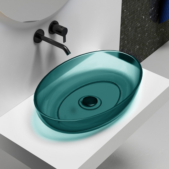 Раковина-чаша Abber Kristall 60 AT2801Aquamarin Бирюзовая Раковина-чаша Abber Kristall 60 AT2801Aquamarin Бирюзовая