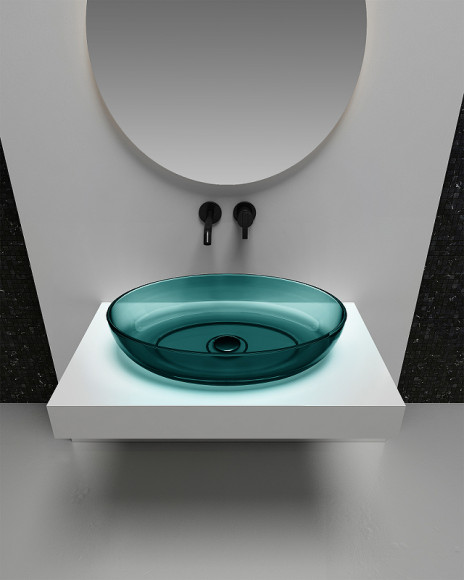 Раковина-чаша Abber Kristall 60 AT2801Aquamarin Бирюзовая Раковина-чаша Abber Kristall 60 AT2801Aquamarin Бирюзовая