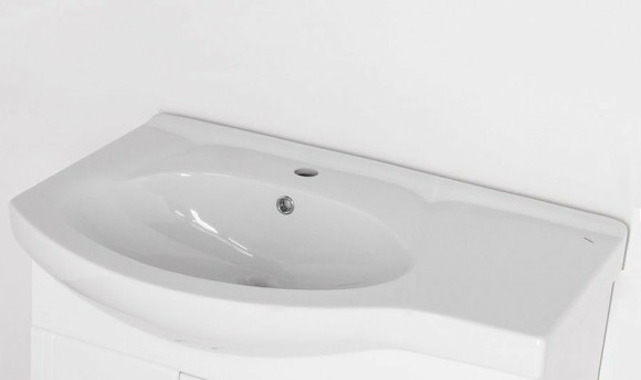 Тумба под раковину Style Line Жасмин 82 R ЛС-00000527 с бельевой корзиной Белая Тумба под раковину Style Line Жасмин 82 R ЛС-00000527 с бельевой корзиной Белая