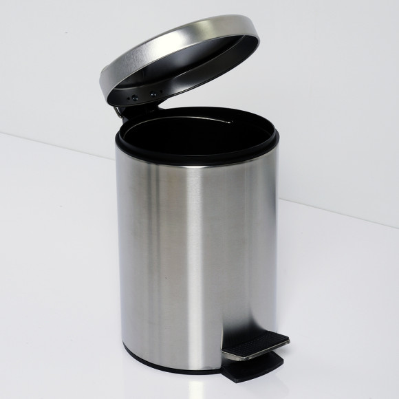 Ведро для мусора WasserKRAFT Ammer K-665 5 л Хром матовый Ведро для мусора WasserKRAFT Ammer K-665 5 л Хром матовый