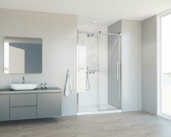 Душевая дверь Vincea Como Soft 110 VDS-1CS110CL профиль Хром стекло прозрачное