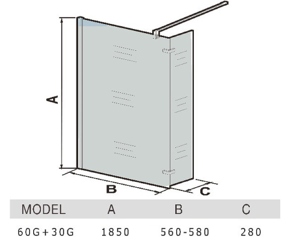Душевая перегородка WeltWasser WW400 60G+30G 10000008001 профиль Хром стекло прозрачное Душевая перегородка WeltWasser WW400 60G+30G 10000008001 профиль Хром стекло прозрачное