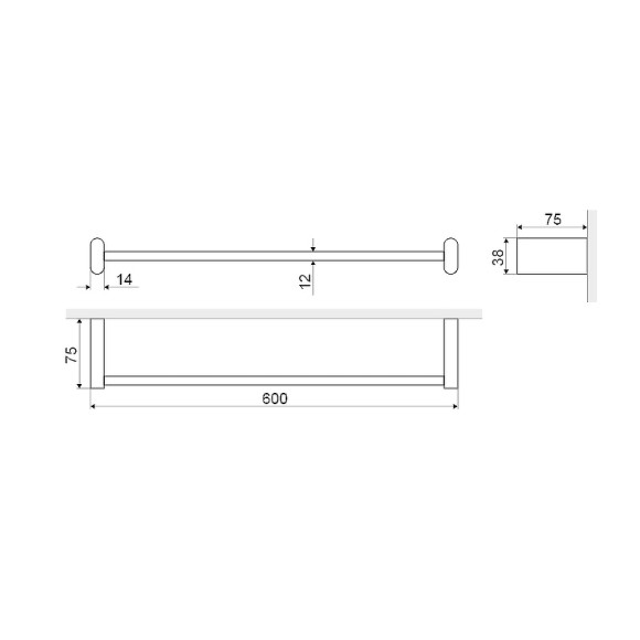 Полотенцедержатель Excellent Kobo DOEX.1711CR Хром Полотенцедержатель Excellent Kobo DOEX.1711CR Хром