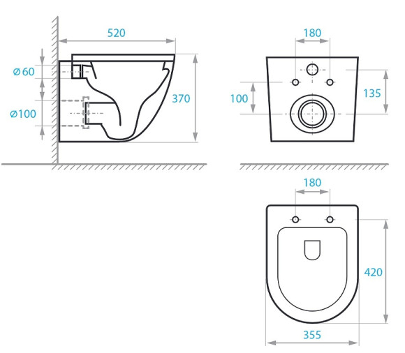 Унитаз Koller Pool Round RN-0520-RW подвесной с сиденьем Микролифт