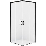 Душевой уголок New Trendy Prime Black 90х90 D-0314A/D-0315A профиль Черный стекло прозрачное Душевой уголок New Trendy Prime Black 90х90 D-0314A/D-0315A профиль Черный стекло прозрачное