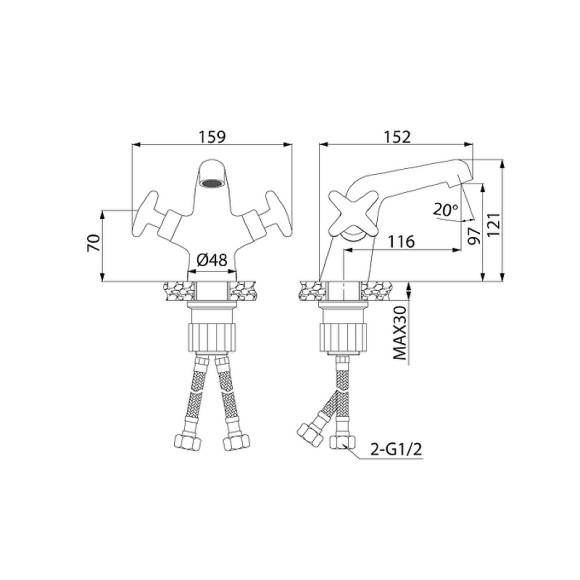 Смеситель для раковины Iddis Acros ACRSB00i01 Хром