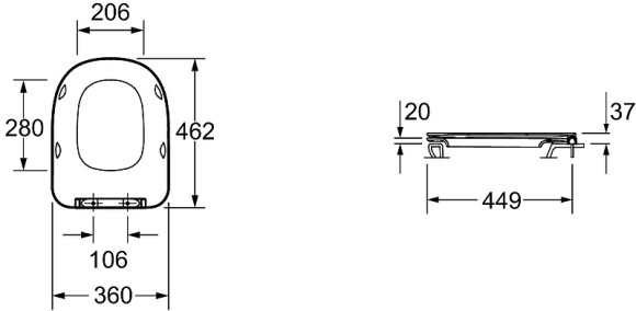 Комплект унитаза Jacob Delafon Modern Life E21774RU-00 с сиденьем Микролифт