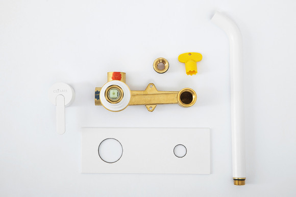 Смеситель для раковины Cezares Leaf LEAF-BLI1-BIO Белый матовый