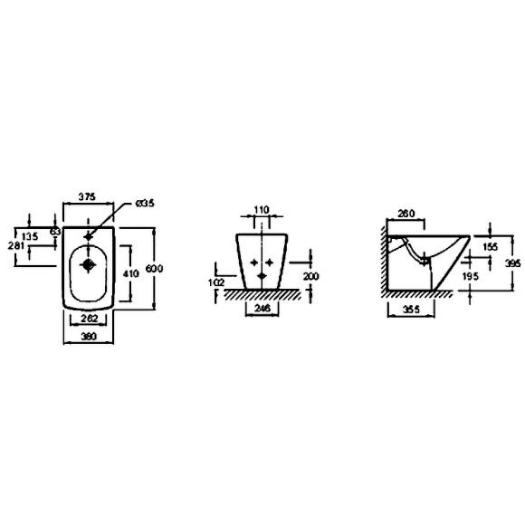 Биде Jacob Delafon Escale E1293-00 Белое Биде Jacob Delafon Escale E1293-00 Белое