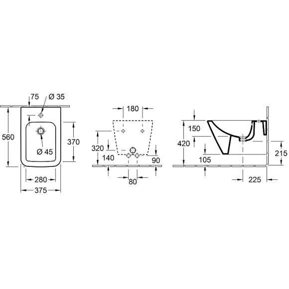 Биде Villeroy&Boch Finion 446500R1 подвесное Альпийский белый