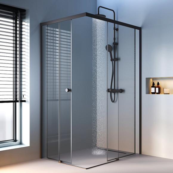 Душевой уголок AM.PM X-Joy 120х90 W94G-403-12090-BТ профиль Черный матовый стекло прозрачное Душевой уголок AM.PM X-Joy 120х90 W94G-403-12090-BТ профиль Черный матовый стекло прозрачное