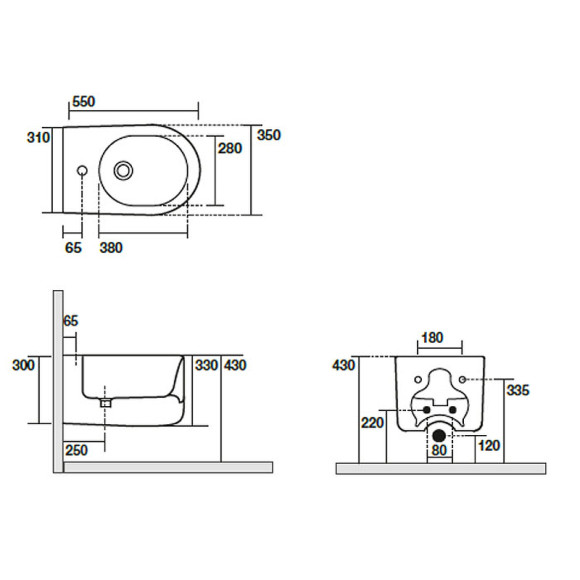 Биде Kerasan Nolita 532589*1 подвесное Ferro matt Биде Kerasan Nolita 532589*1 подвесное Ferro matt