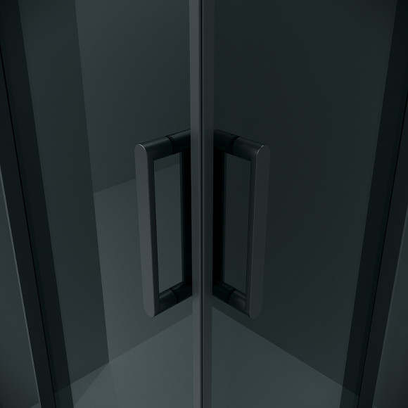 Душевой уголок Grossman Classic 100х100 300.K33.04.1010.21.10 профиль Черный матовый стекло тонированное