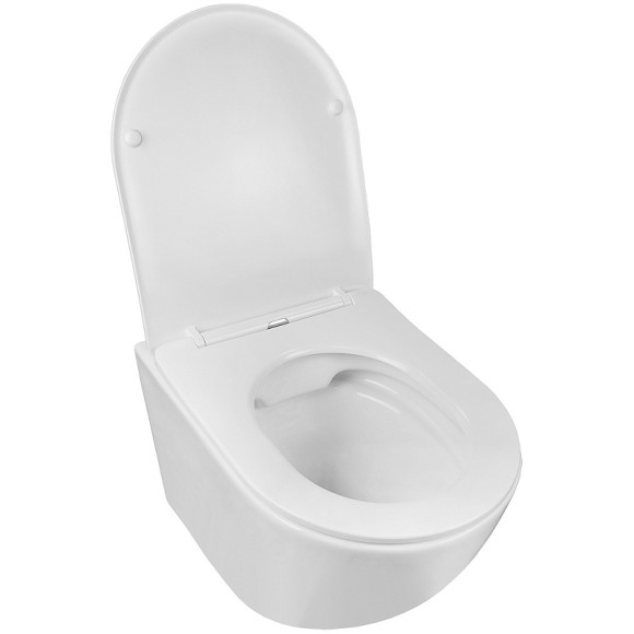 Унитаз Azario Grado AZ-0046 SP подвесной Белый с сиденьем Микролифт Унитаз Azario Grado AZ-0046 SP подвесной Белый с сиденьем Микролифт