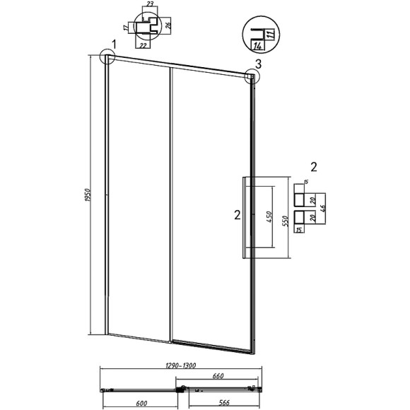 Душевая дверь Grossman Galaxy 130 100.K33.01.130.32.00 профиль Золото сатин стекло прозрачное Душевая дверь Grossman Galaxy 130 100.K33.01.130.32.00 профиль Золото сатин стекло прозрачное