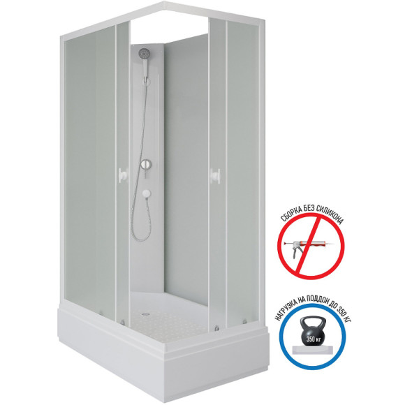 Душевая кабина Niagara Promo 100x80 P100/80/26Q/MT/BK без гидромассажа Душевая кабина Niagara Promo 100x80 P100/80/26Q/MT/BK без гидромассажа