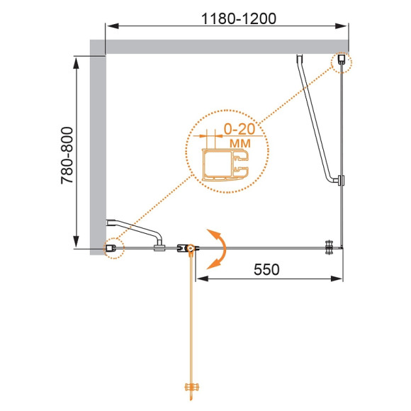 Душевой уголок Cezares Elena 120x80 ELENA-W-AH-1-120/80-C-Cr профиль Хром стекло прозрачное Душевой уголок Cezares Elena 120x80 ELENA-W-AH-1-120/80-C-Cr профиль Хром стекло прозрачное