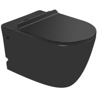 Комплект унитаза с инсталляцией SantiLine SL-5031MB подвесной Черный матовый с сиденьем Микролифт