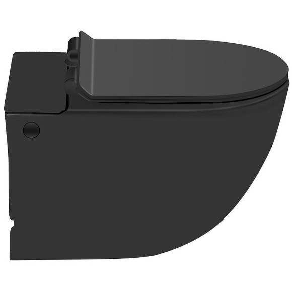 Комплект унитаза с инсталляцией SantiLine SL-5031MB подвесной Черный матовый с сиденьем Микролифт