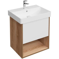 Тумба под раковину Kerama Marazzi Pro 55 PRO.55.1\OLM подвесная Белая матовая Швейцарский вяз