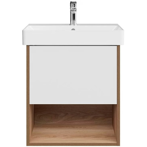 Тумба под раковину Kerama Marazzi Pro 55 PRO.55.1\OLM подвесная Белая матовая Швейцарский вяз